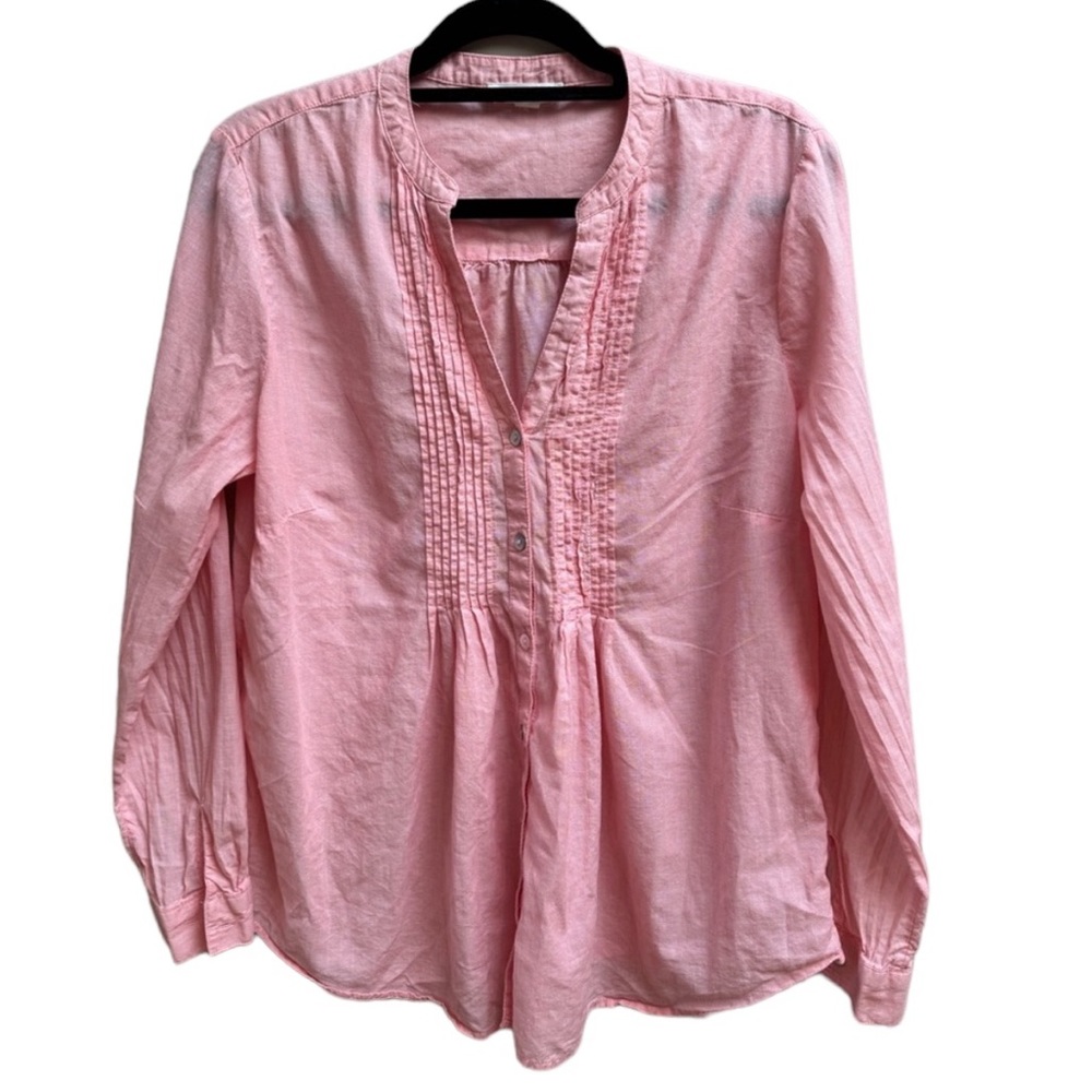 BLL New York Long Sleeve Button Up Shirt Sun Protection Beach Summer Size L